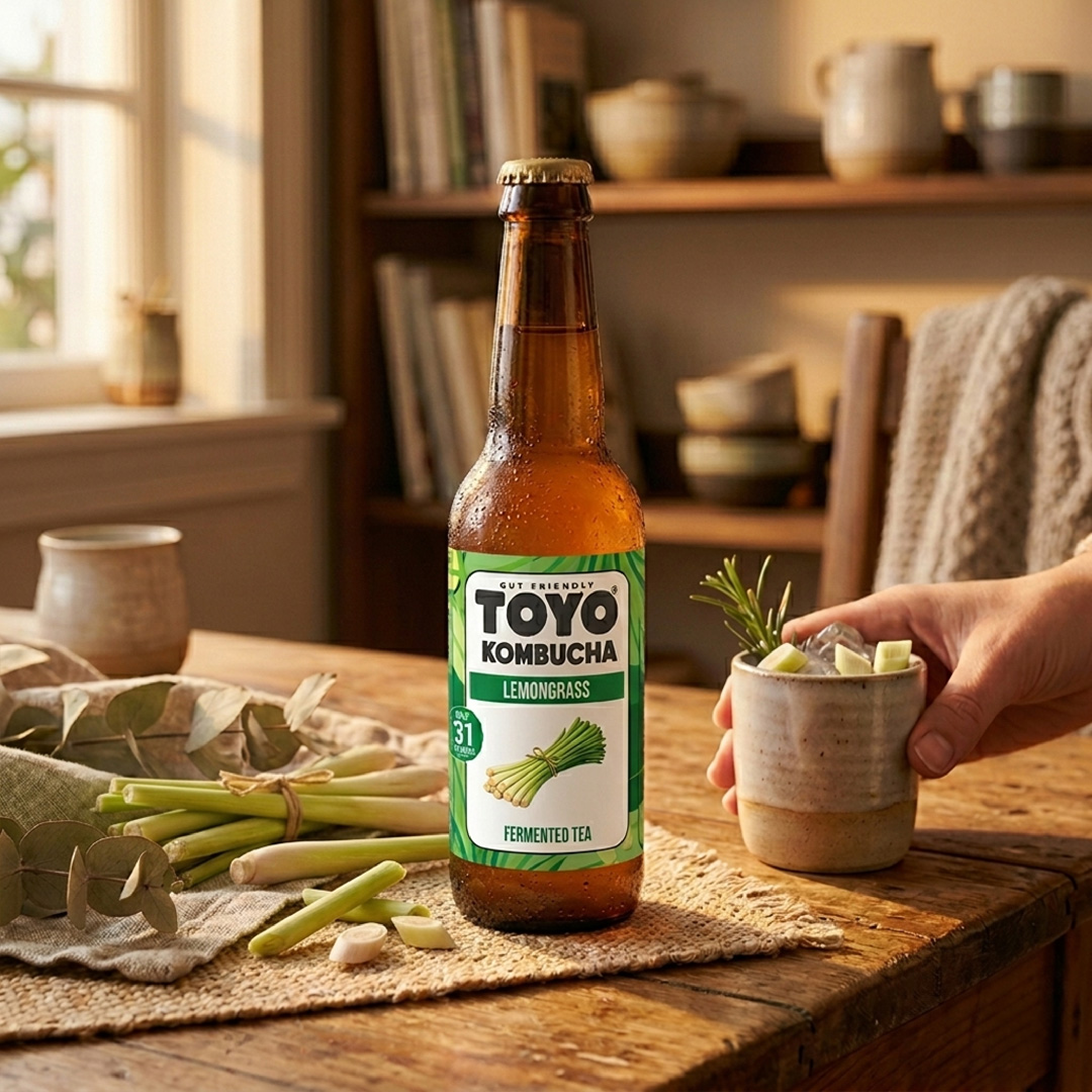 茶 toyoS Toyo Kombucha - Lemon Grass - 330 ml Bottles