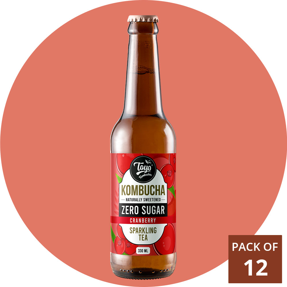 Cranberry Kombucha | Zero Sugar (Pack of 6)