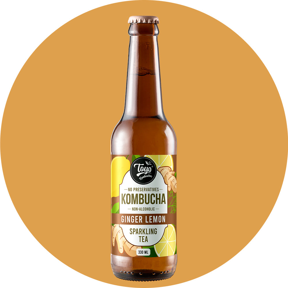 Ginger Lemon Kombucha (Pack of 6)