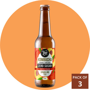Exotic Peach Kombucha | Zero Sugar (Pack of 6)